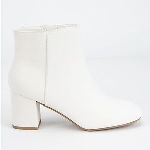 White snake ankle boot